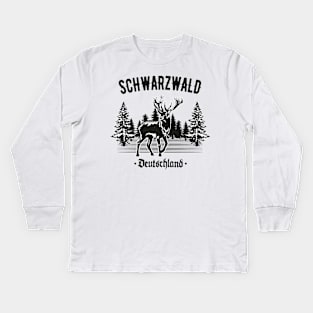 Schwabe Schwarzwald Deutschland Hirsch Wald Kids Long Sleeve T-Shirt